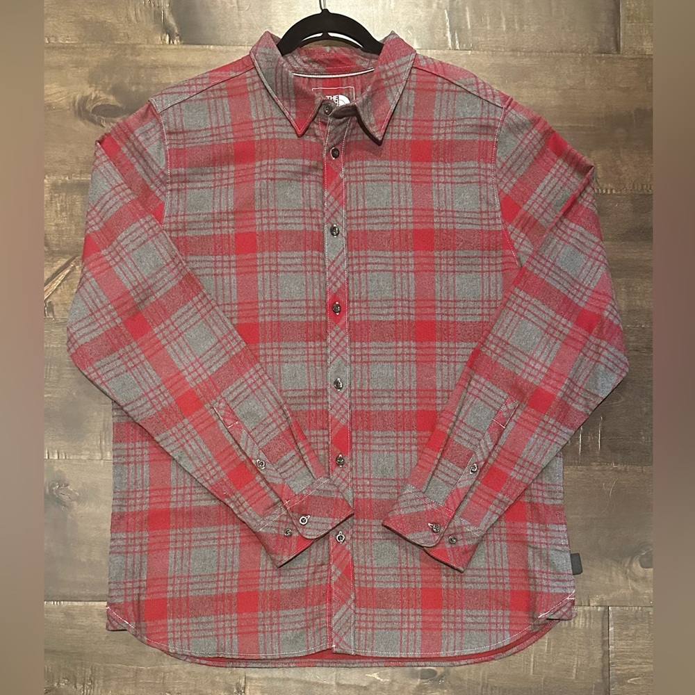 The North Face -  Red/Gray, Plaid, Medium Weight mens flannel